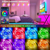 USB RGB LED Strip Lights – APP Controlled 5050 Light Tape - Himpall